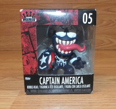 Funko Mystery Minis Marvel Venom #05 Bobble Head - Captain America *New in Box*