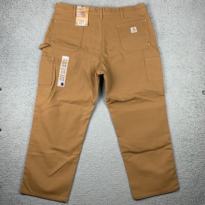 Vtg Carhartt Double Knee Carpenter Pants 36x30 B01-BRN Distressed