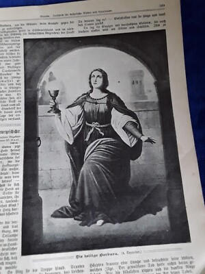 Newspaper article with picture 1907 Saint Barbara original with text from inheritance
