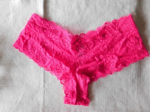 Victoria's Secret Panties Womens Cheeky Pink Lace Panty Size Large