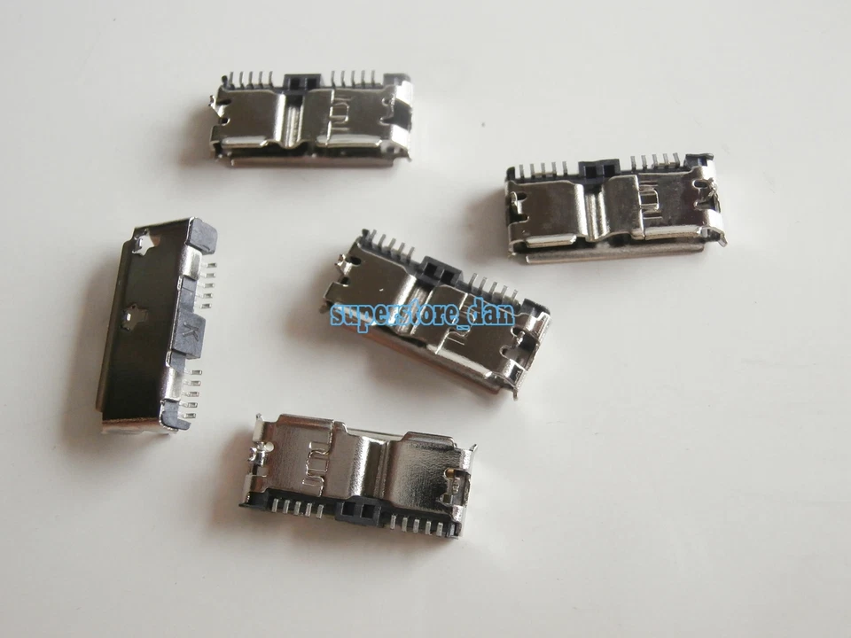 10Pcs Micro USB 3.0 Female Type B 10 Pin SMT Socket 11.3mm  for repair mobile pc - Image 2 of 4