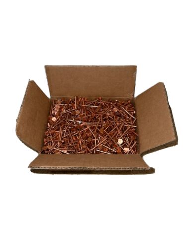 1.5”x11 Gauge Smooth Shank COPPER Roofing/Slating Nails- 10lbs New Open Box - Picture 1 of 7