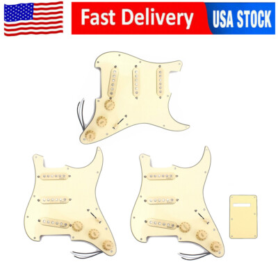 Loaded Pickguard Alnico V SSS Pickup Back Plate Sets for Stratocaster ST Strat