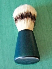 SHAVING BRUSH by Alan Stuart New York - Wooden Teal Handle -NEW in Plastic Case!