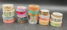 Lot Of 24 Rolls Washi Tape Glitter Holtz Various Sizes Floral Butterfly (#2)