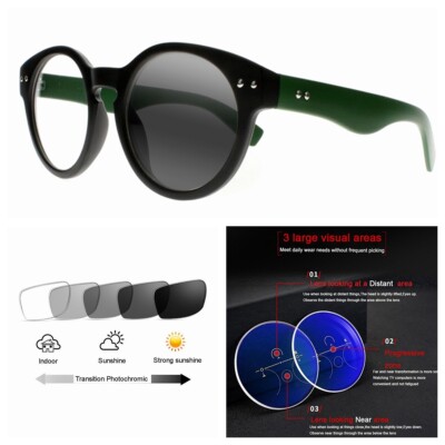Multifocal Progressive Progressive Green Acetate Photochromic Reading Glass