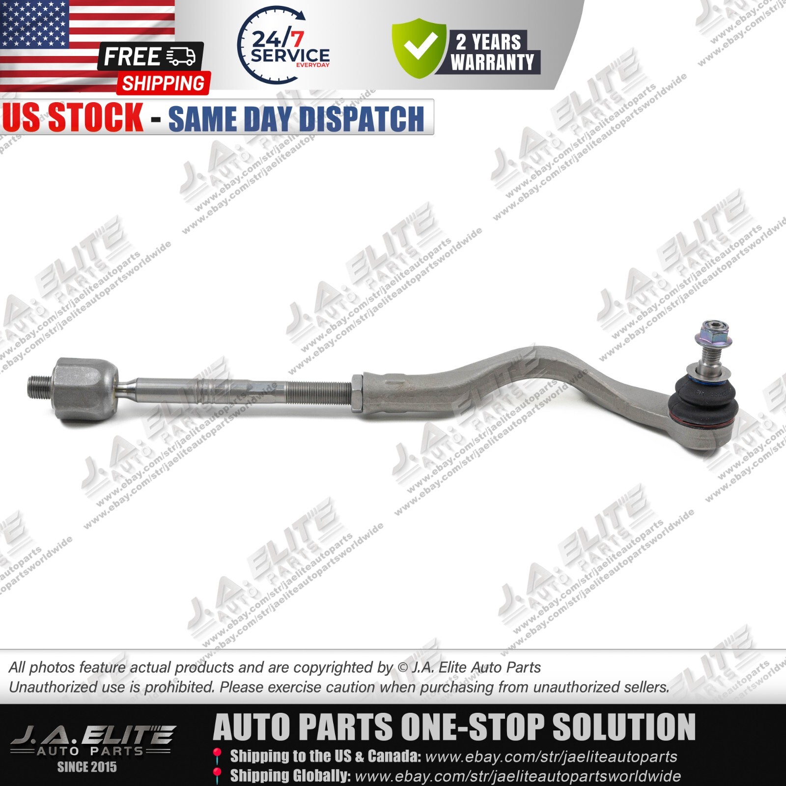 2pcs Right Inner & Outer Tie Rod Ball Joint fit Maserati Levante (2019+)