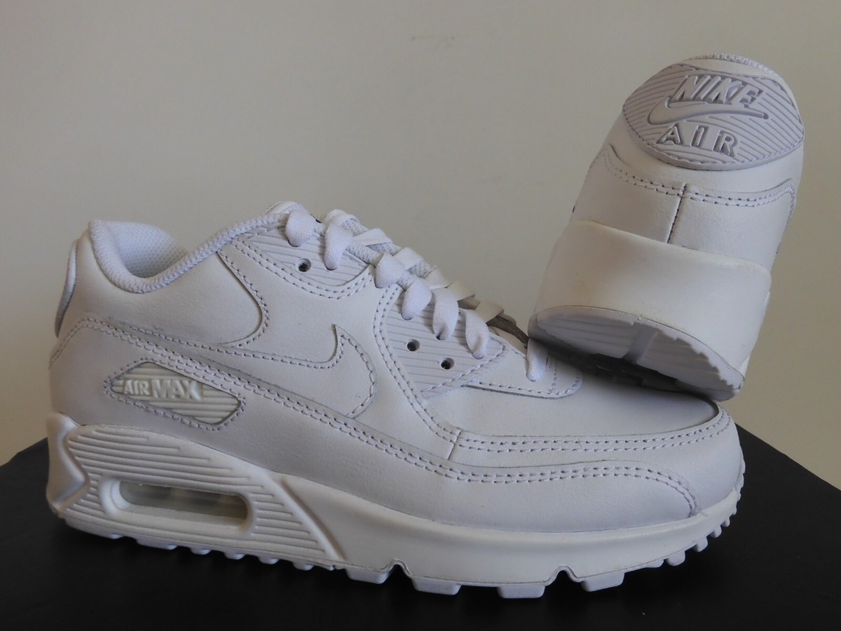 WMNS NIKE AIR MAX 90 ID WHITE-WHITE-BLACK SZ 6.5 