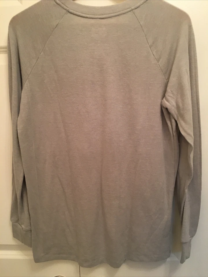 Camiseta Pijama Sonoma Intimates Sleep LS Gris "Cuddle Weather" Para Mujer S ¡Cómoda! Foto 4 de 4