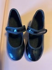 Youth Girls Tap Shoes Black Patent Leather Sz 11 NEW