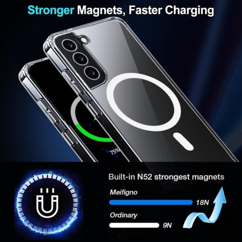 Coque magsafe transparente Antichoc Samsung serie S21/S22/S23/S24/S25/Ultra/Plus - Zdjęcie 2 z 4