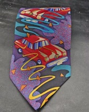 The Beatles - Drive My Car Tie 56" Novelty Print 100% Silk Made In USA
