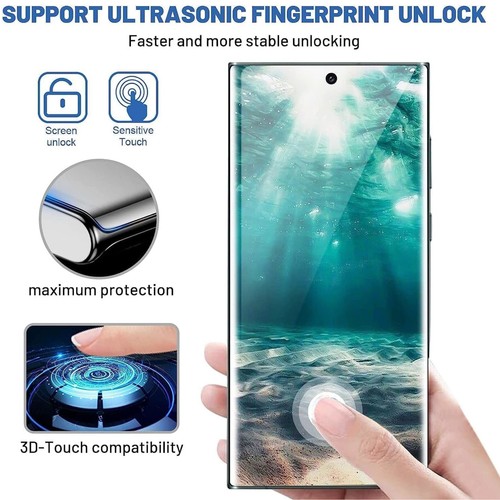 For Samsung Galaxy S24 Ultra Tempered Glass Screen Protector Fingerprint Unlock - 第 7/8 張圖片