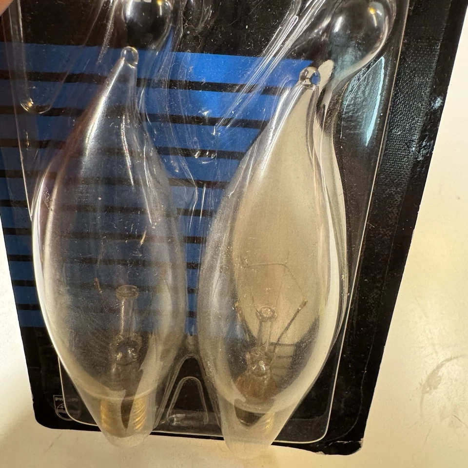 PHILIPS® Longer Life™ 40W Bent Tip Light Bulbs (2pk) BA Shape - New & Sealed - Image 2 of 3