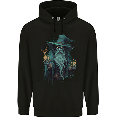 Fantasy Wizard Warlock 3 Mens 80% Cotton Hoodie