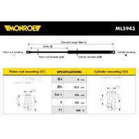 Monroe Gasfeder DäMpfer Heckklappe 390 N FüR Chevrolet Spark M300