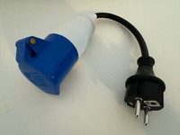 Bellson Cee Adapter Schuko-Stecker Auf Cee-Steckdose 230V 16A FüR Camping