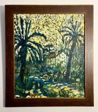 Post impressionist Ouy Gerard d'Albouy French Painting On Board - 30x26” Signed