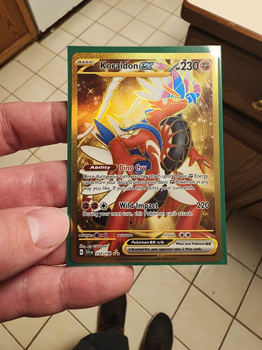 Gold Koraidon ex 254/198 SV1EN Scarlet & Violet Secret Rare Pokemon Card  NM/M