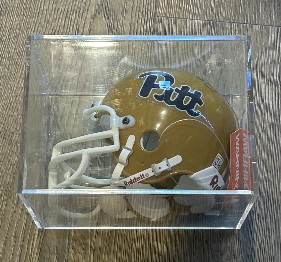 Tony Dorsett Signed Pitt Panthers Mini Replica Helmet Riddell Display Case - Image 4 of 4
