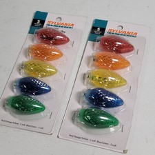   2 Packs of 5 Sylvania C9 LED Multi Faceted Replacement Bulbs Christmas Lights
