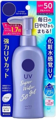 Nivea Sun UV Super Water Gel Pump Sunscreen Fragrance-Free SPF50 Made in Japan