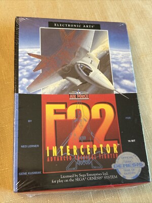 F22 Interceptor (Sega Genesis, 1991) Factory Sealed NEW -Free Shiping -