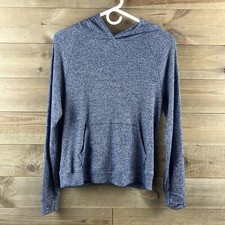 Athleta Girls Sweater Hoodie Long Sleeve Pullover Thumbholes Pocket Ribbed XL 14