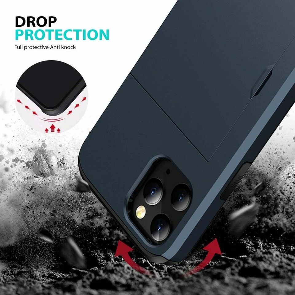 For iPhone 17 16 15 14 13 12 11 Pro Max Mini XR Case Cover Wallet Card ...