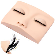 Double Layer Lash Mannequin Head - Realistic Soft-Touch Rubber Head with 2 Layer