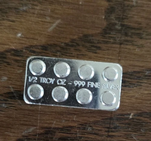1/2 oz .999 Pure Silver - Building Block Bar - Half 2x4 Lego Bullion Gift Idea