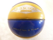 Early 2000s Old School Sports Blue & Yellow Smooth Gloss Basketball 29.5