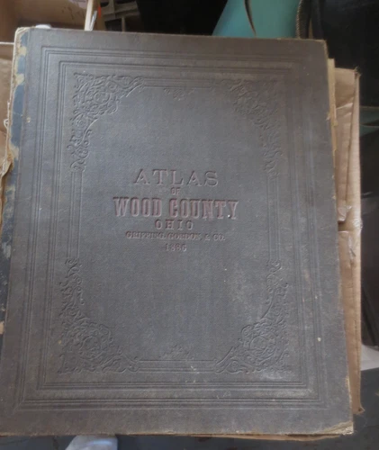 original 1886 Wood County Ohio Atlas Maps Bowling Green Perrysburg
