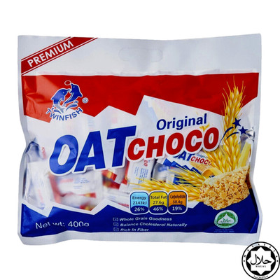 Twinfish Oat Choco Original 400g Healthy Oat Snack Bar 40pcs Halal Cereal NEW