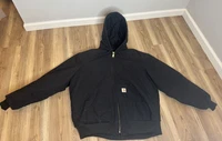 Carhartt 0J0140-M Duck Active Jacket Quilt Lined Black Loose Fit Men's XL