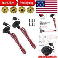 Weatherproof 2FT SAE Socket for Solar Batteries - Easy Connection & Protection