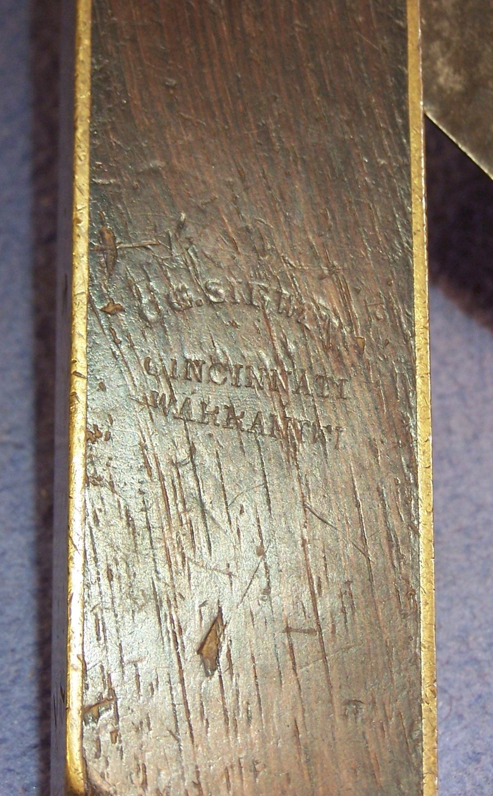 C. G. Siewers Cincinnati 10 inch Miter Square mitre square rosewood and brass