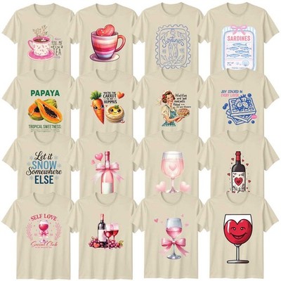 T-Shirt Schokolade Getränke Erwachsene Wein Neuheit Fischkonserven Feinschmecker Geschenk