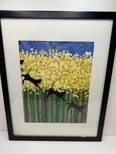 Original “Black Cat” Art Mixed Media By C Neary 12x15”