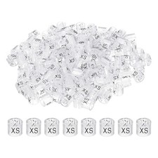 140 Pezzi Marcatori Appendiabiti, Taglia XS Tag Adatto Asta 3mm, Trasparente