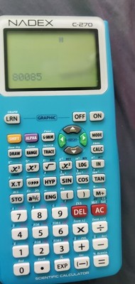 C-270 Scientific Calculator Black and White Graph Functions Battery Powered