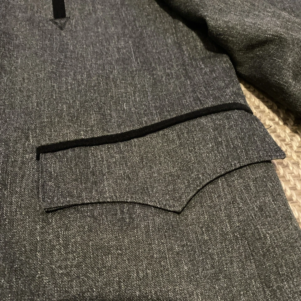 Circle S Texas Classic Cowboy Western Blazer Sport Coat Mens Size 52R Black/Gray - Image 4 of 4