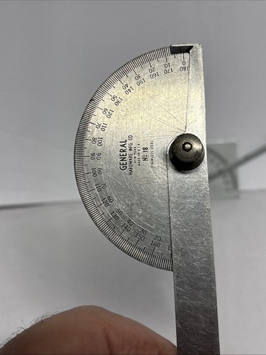 vintage Craftsman No. 4010 protractor & General No. 18 Protractor Made In USA - Picture 11 of 18