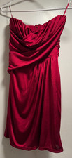 Express Strapless Red Shiny Short Cute Little Dress Size Small Party Cocktail