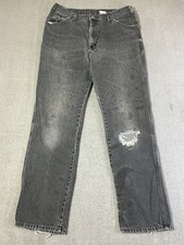 Vintage 90  s Dickies Jeans Men  s 32x30 Distressed Faded Black Denim Workwear