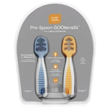 New NumNum Pre-Spoon GOOtensils Baby Spoon Set BPA Free Silicone, Baby Gift