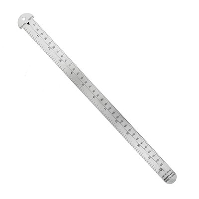 12 Inch Pica Pole Metal Ruler, with Pica, Points, Inches, and Agate Measurements