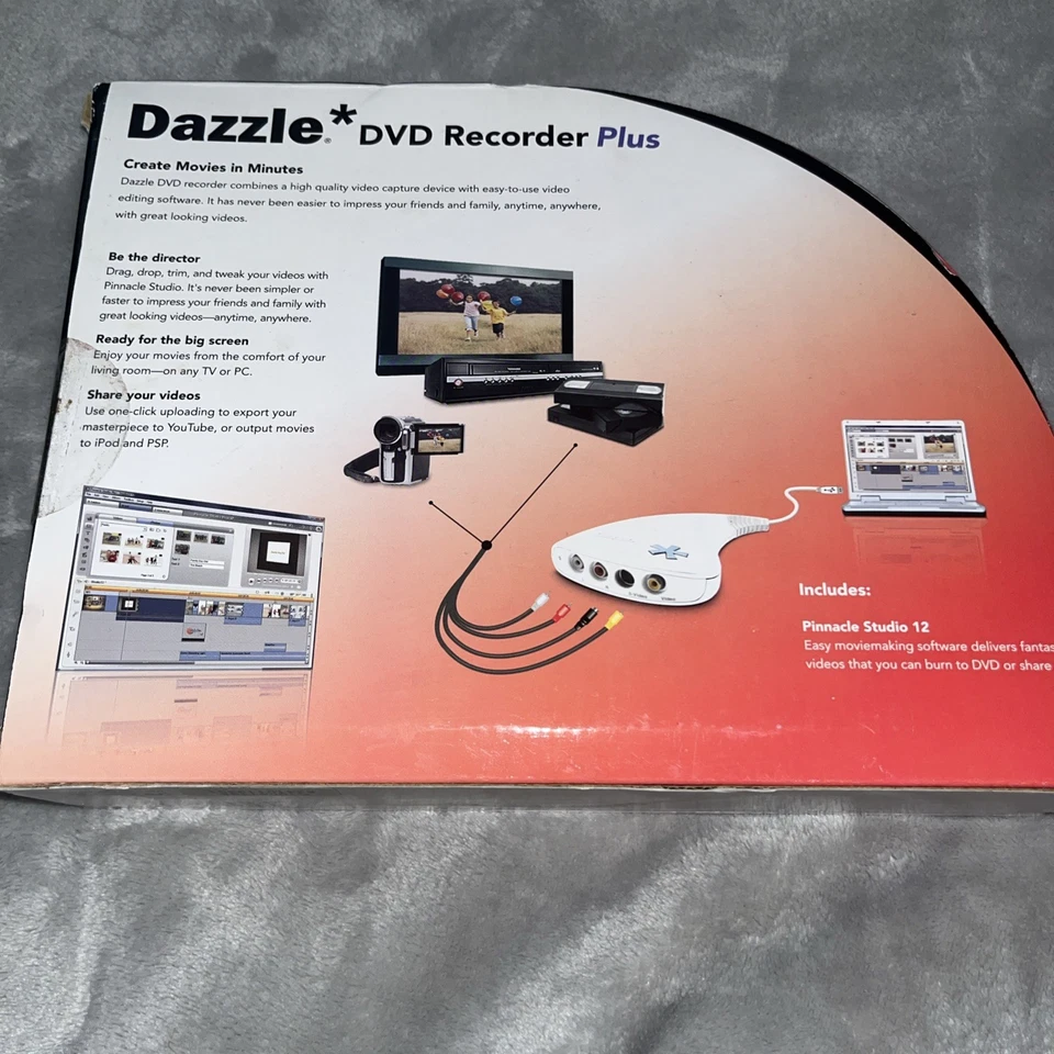 Dazzle DVD Recorder-HD VHS to DVD Converter-Enhance-Share-Save Video to Computer - Image 2 of 2