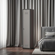 Metal Locker Storage Cabinet Steel Wardrobe Closet Clothing Locker Cabinet Home