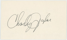 Charley Taylor Hall Of Fame Autographed Signed Index Card AMCo COA 31788